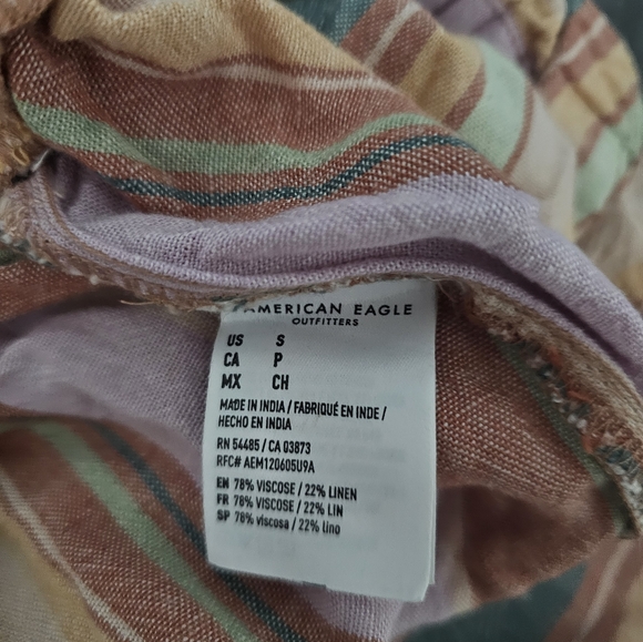 American Eagle Strapless Jumpsuit – Pastel Multicolor Stripes - Picture 5 of 9